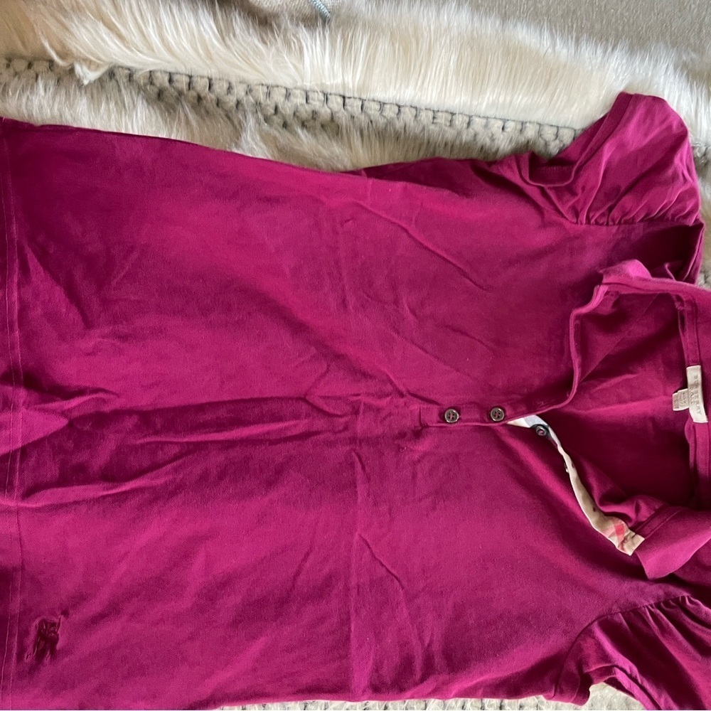 Pink Button-Up Polo Shirt